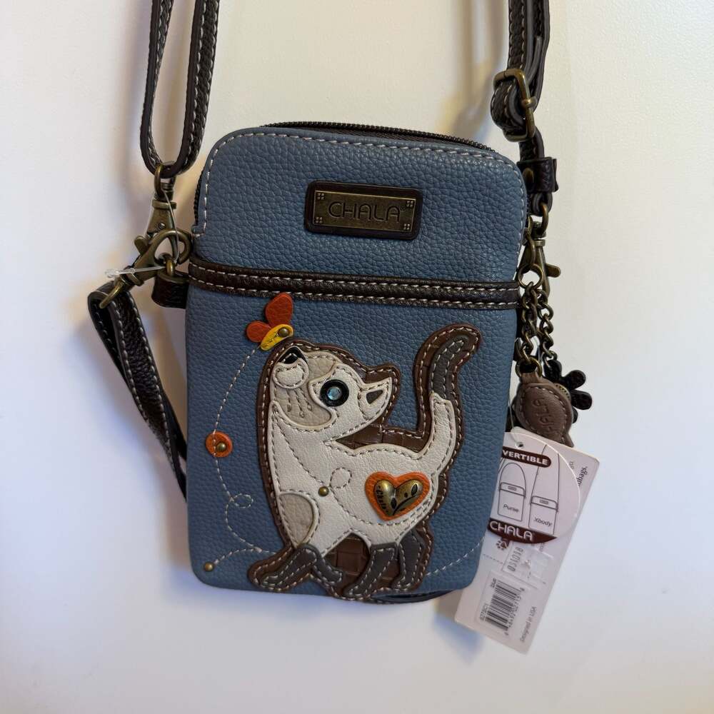 Chala Cell Phone Crossbody Bag, Slim Cat (827SC1)